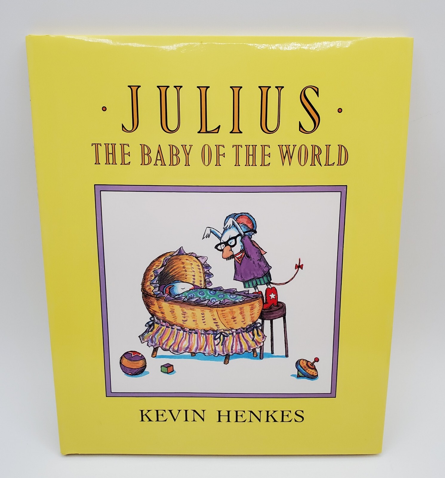 Signed w Art Kevin Henkes 1st Ed Book Julius The Baby of the World To Nancy EUC