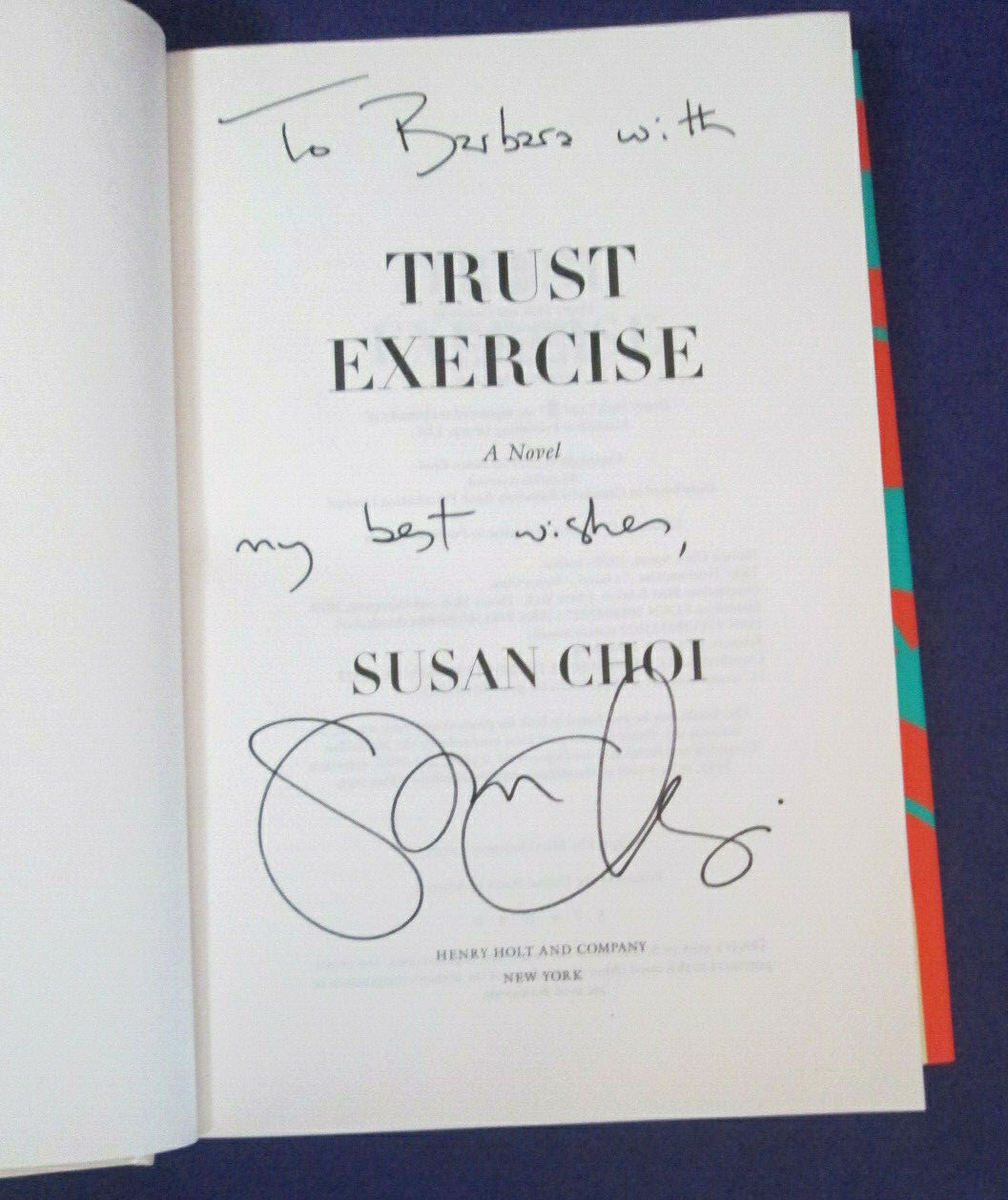 Trust Exercise SIGNED by Susan Choi 2020 National Book Award Winner Hardcover DJ