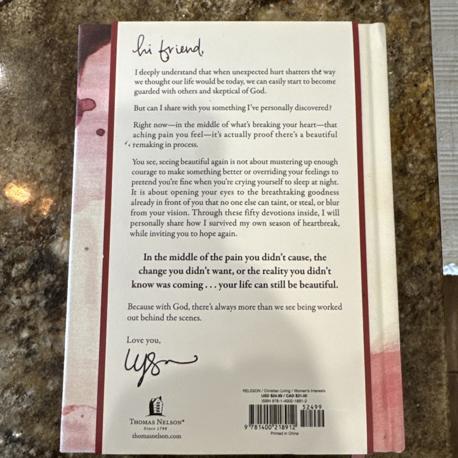 Seeing Beautiful Again, Lysa Terkeurst 50 Devotions With Journal Pages New