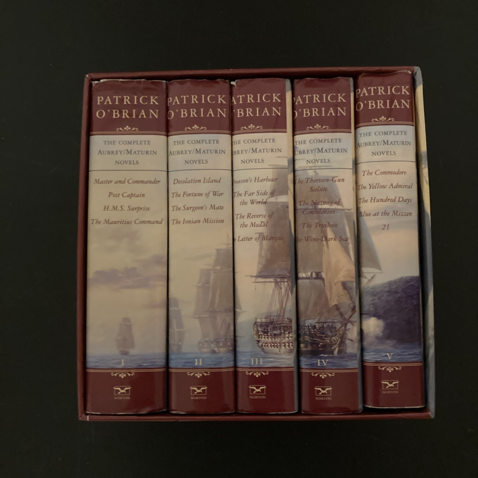 The Complete Aubrey/Maturin Novels 5 Volume Box Set (Hardcover, Unmarked