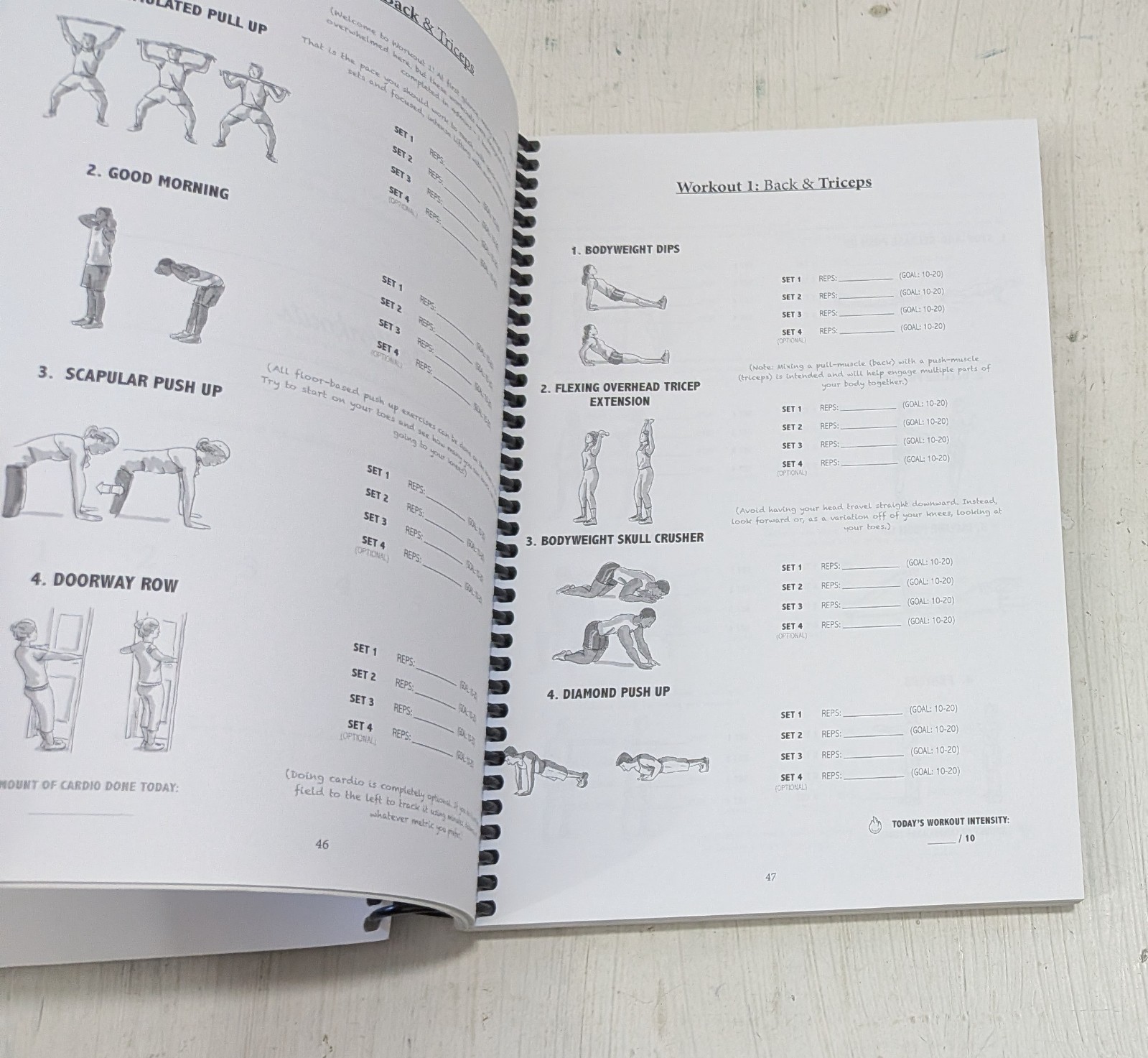 The Bodyweight Home Workout Journal Series Volume 1 Spiral Bound