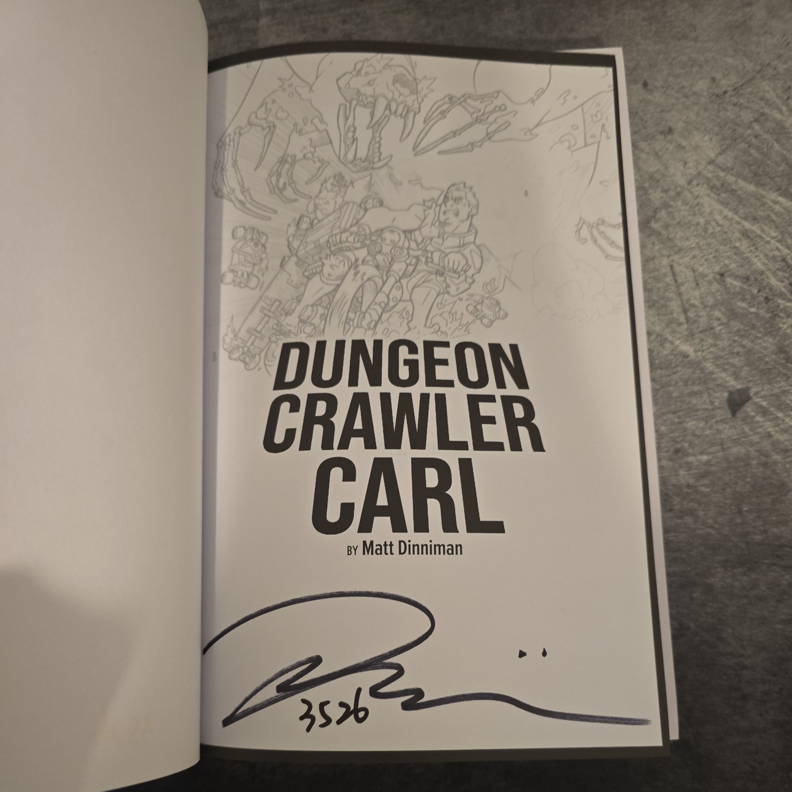 Signed & Numbered Dungeon Crawler Carl V1 Kickstarter By Matt Dinniman