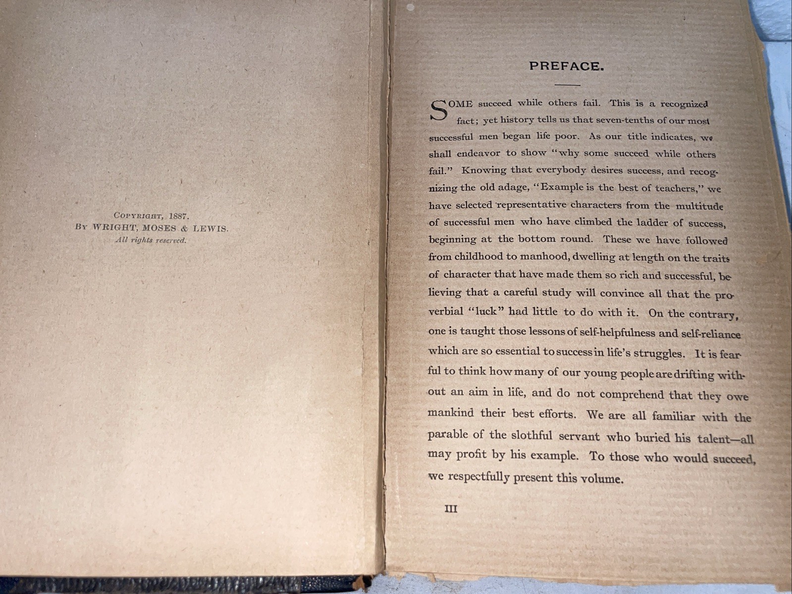 Hidden Treasures Or Why Some Succeed While Others Fail ~1890 H.A. Lewis 1887