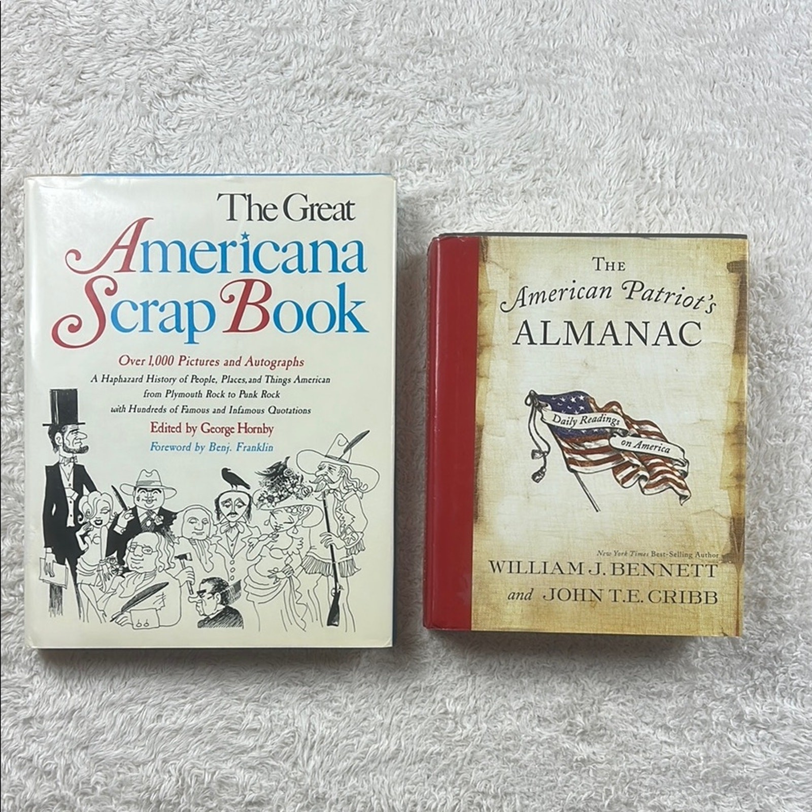 The Great American Scrapbook 1985 and American Patriot’s Almanac 2008 HC Good
