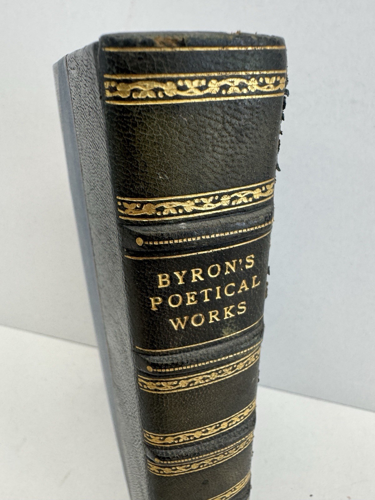 Lord Byron Poetical Works 1945 Oxford Univ Press Fine Leather Binding Gilt Spine