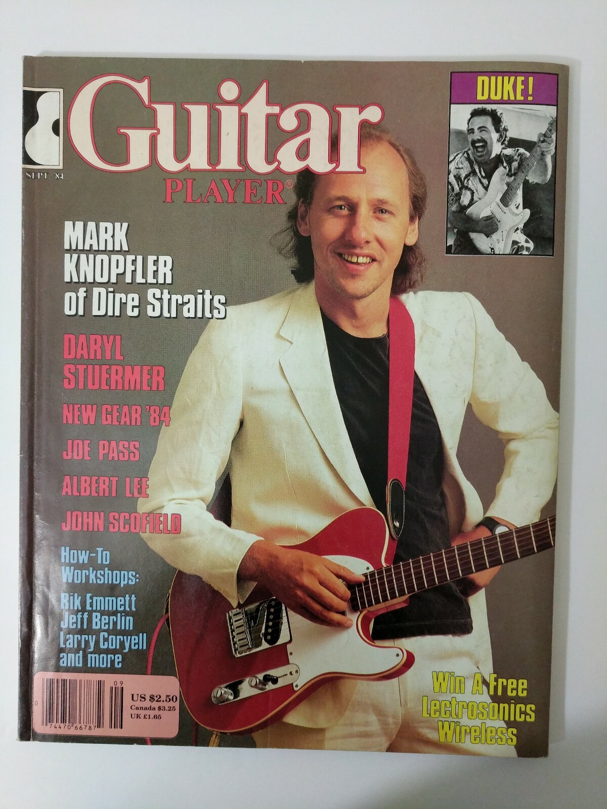 Guitar Player Mag Sept 1984 Mark Knopfler Joe Pass Albert Lee Duke Robillard