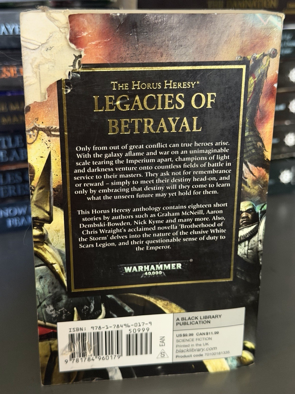 Warhammer The Horus Heresy Legacies of Betrayal 1st Ed MM Paperback Damaged