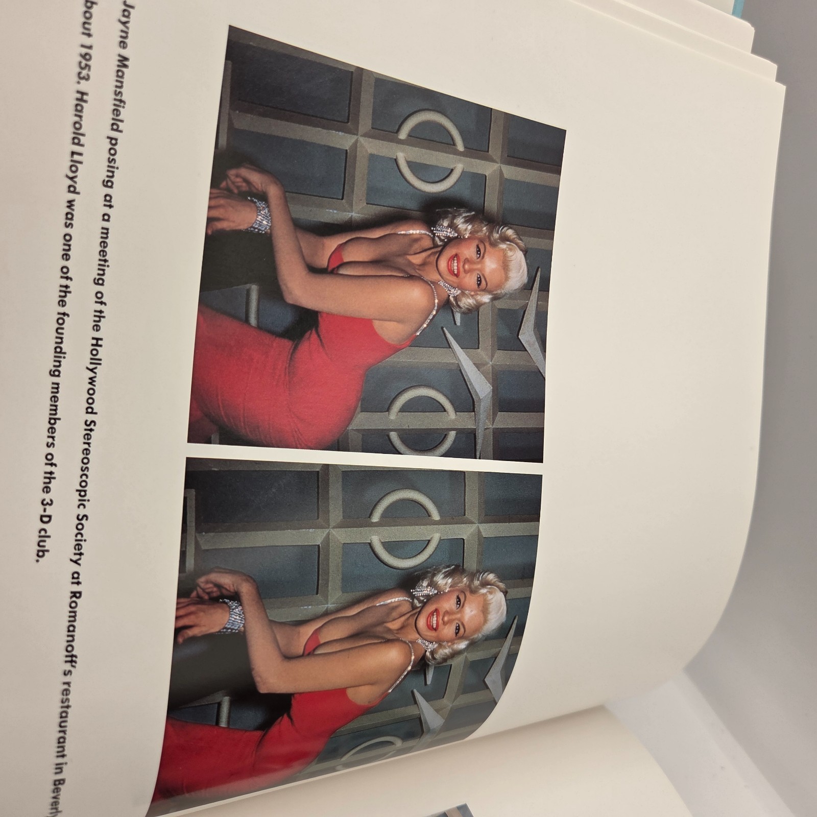 3-D Hollywood Book 1992 Harold Lloyd Photos Marilyn Monroe Vintage HC
