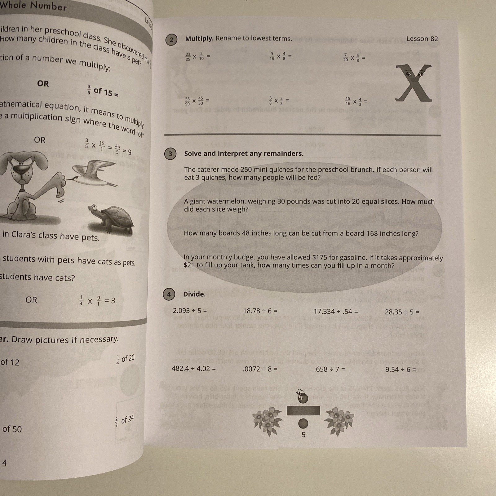 Horizons Math 6, Grade 6: Student Workbook, Book 2 – Clean Pages, Like New