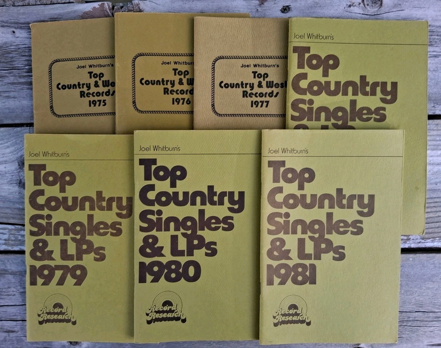 Joel Whitburn’s Top Country Singles & LPs 1975-81 Lot Of 7