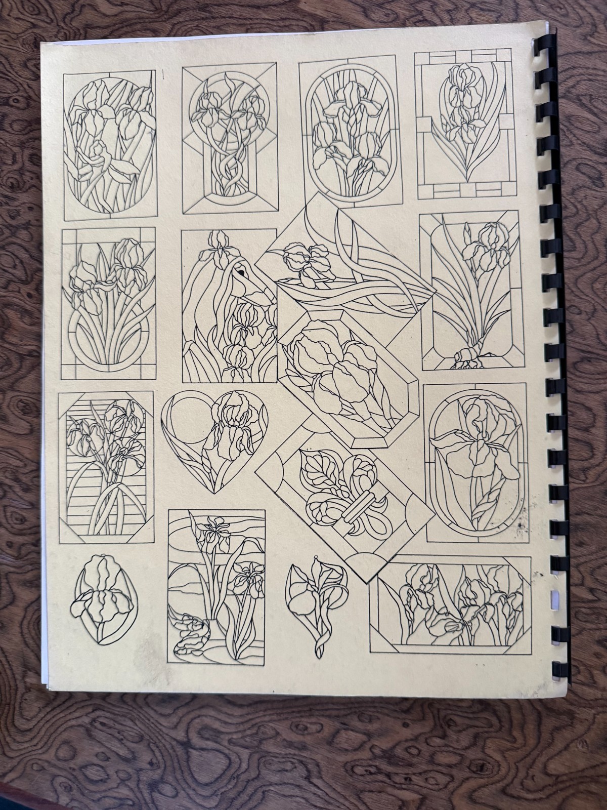 Irises Coloring Book Spiral Binding 20 Pages NEW 2002