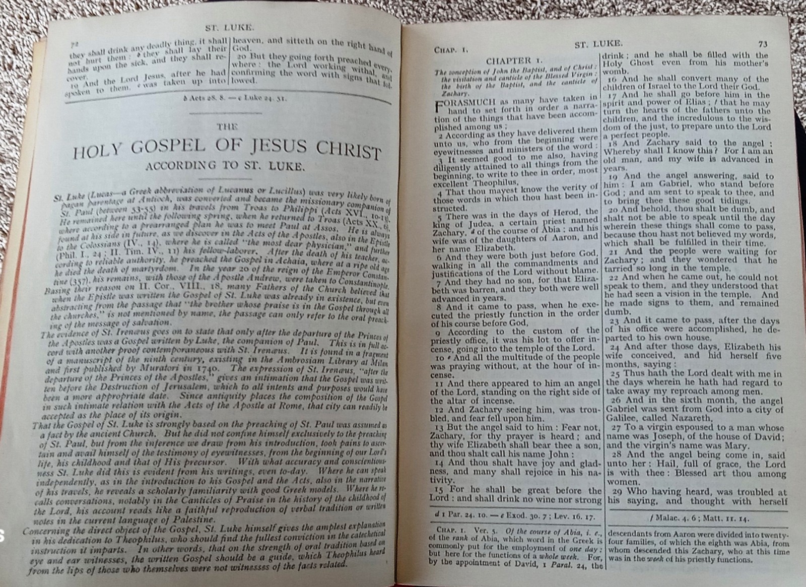 ANTIQUE DOUAY RHEIMS CATHOLIC VULGATE BIBLE; FINE BINDING FULL LEATHER [ca1943]