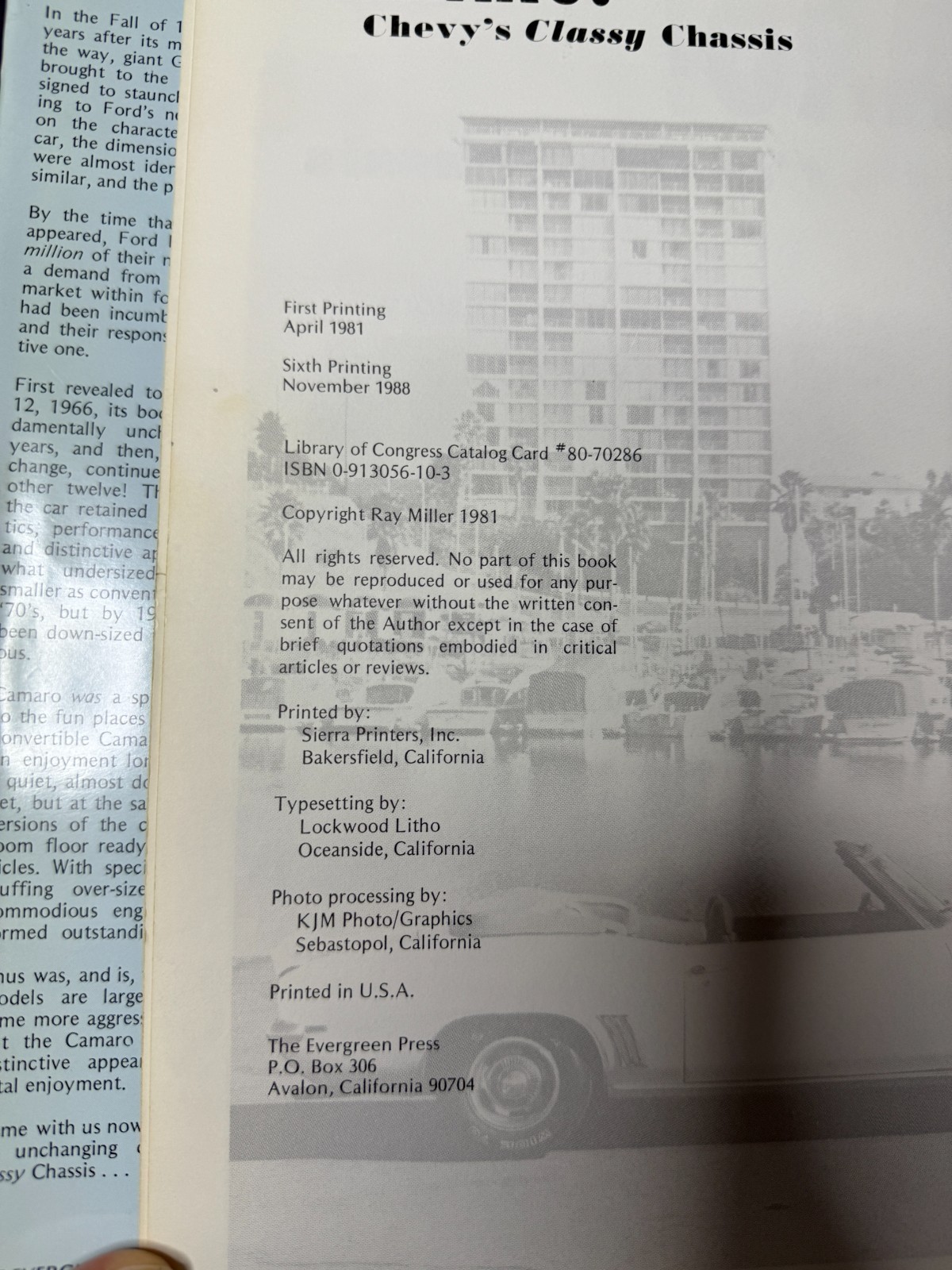 CAMARO! CHEVY’S CLASSY CHASSIS: AN ILLUSTRATED HISTORY By Ray Miller – Hardcover