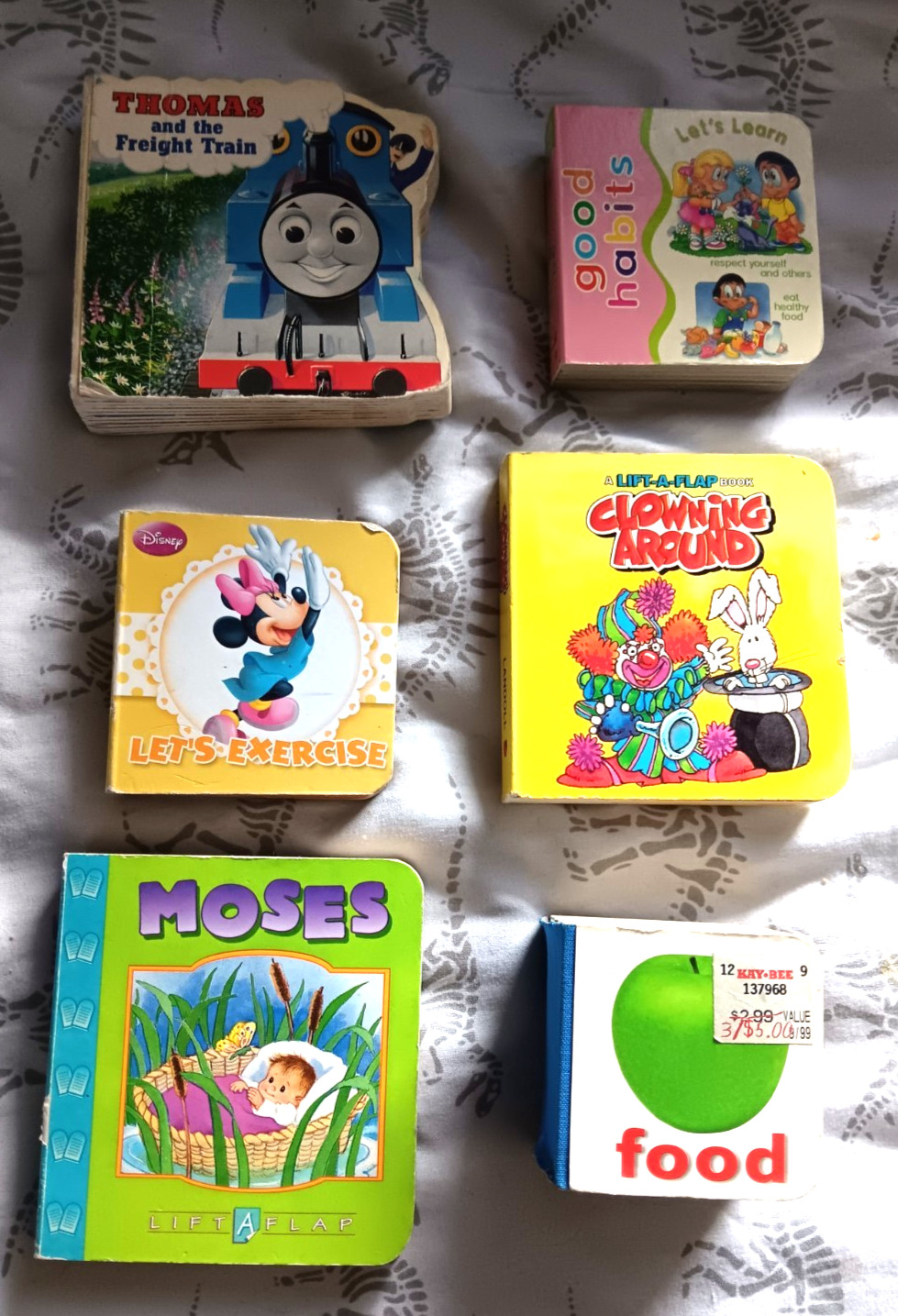 LANDOLL Lot 6 Children Board Books Thomas Minnie Moses Lift A Flap Kids Set