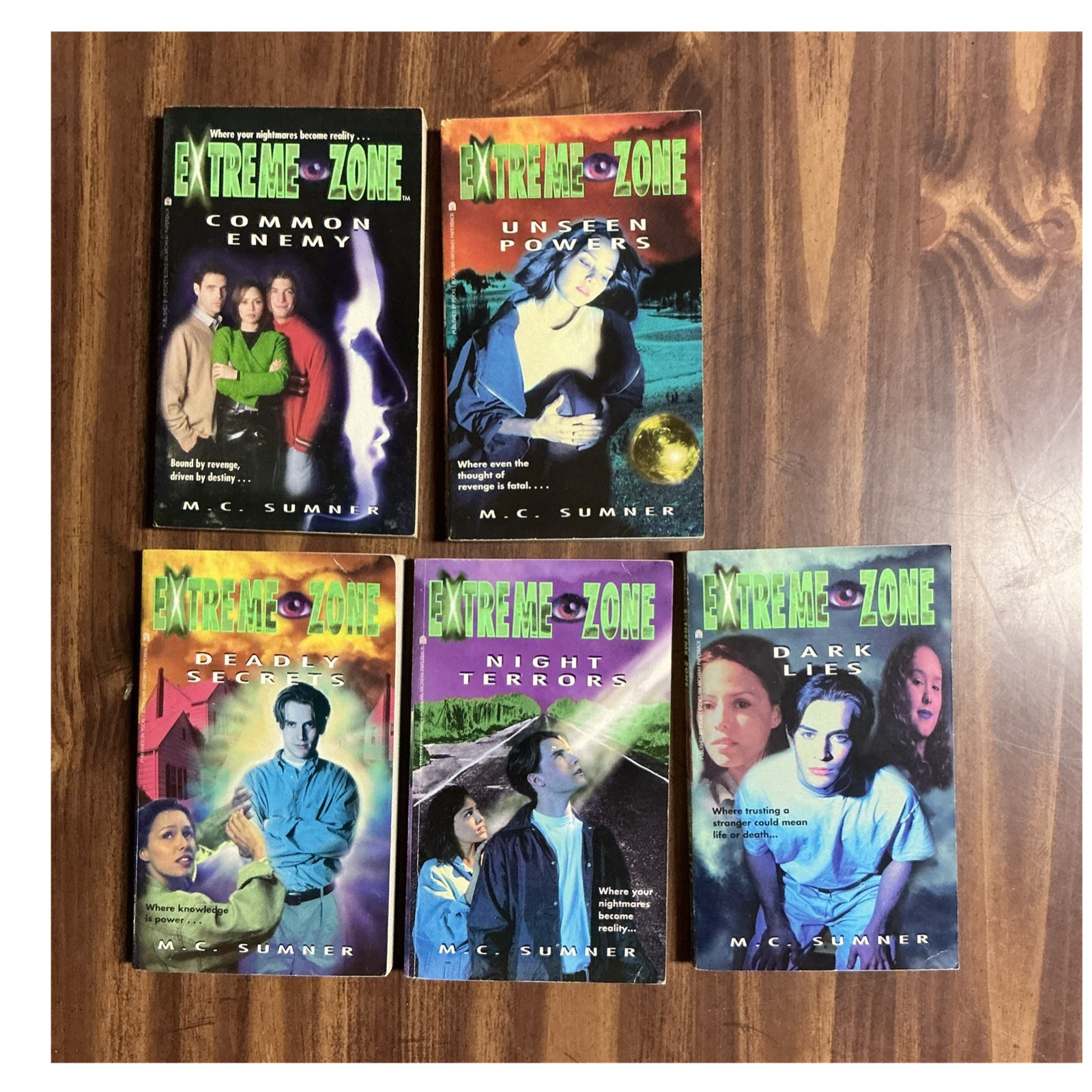 Extreme Zone Series Lot of 5 Books M.C. Sumner Paperback Sci-Fi YA Simon Pulse