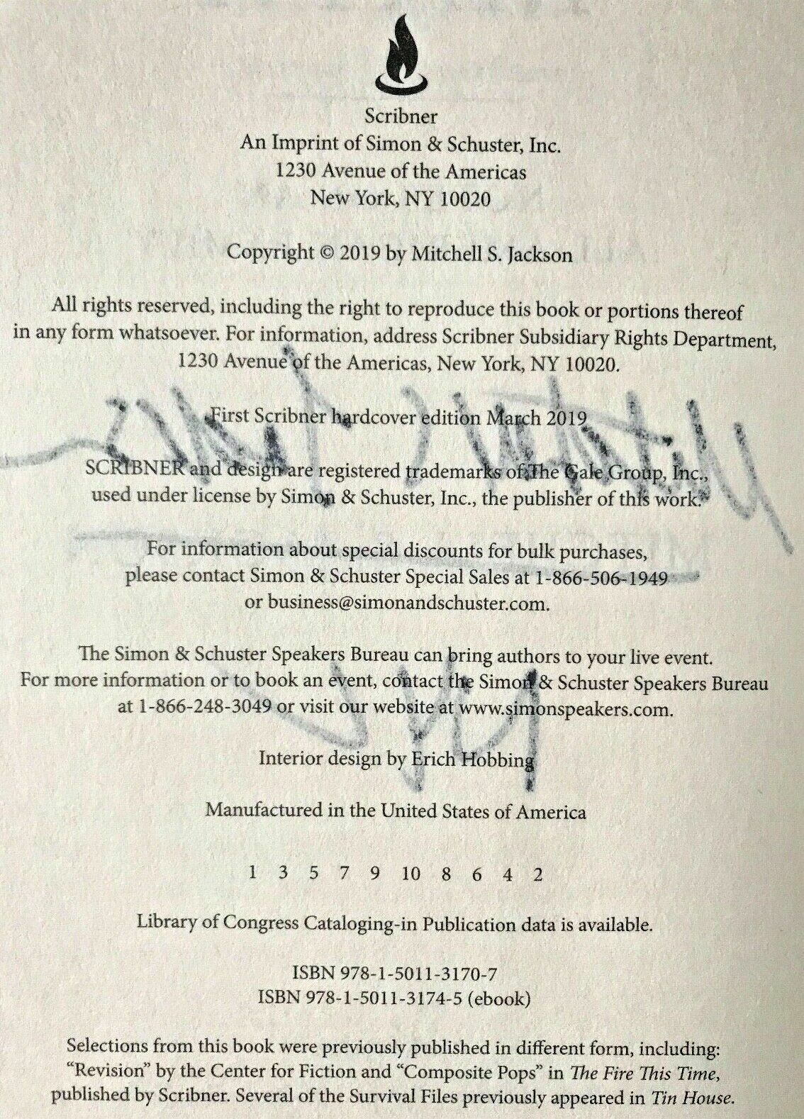 Mitchell S. Jackson, SURVIVAL MATH *SIGNED, DATED & NYC* 2019 HCDJ 1ST.1ST.