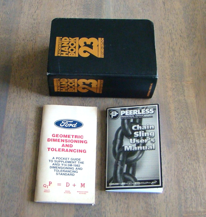 Machinery’s Handbook 23rd Revised Edition Lot-Ford GD&T-Chain Sling Manual Guide