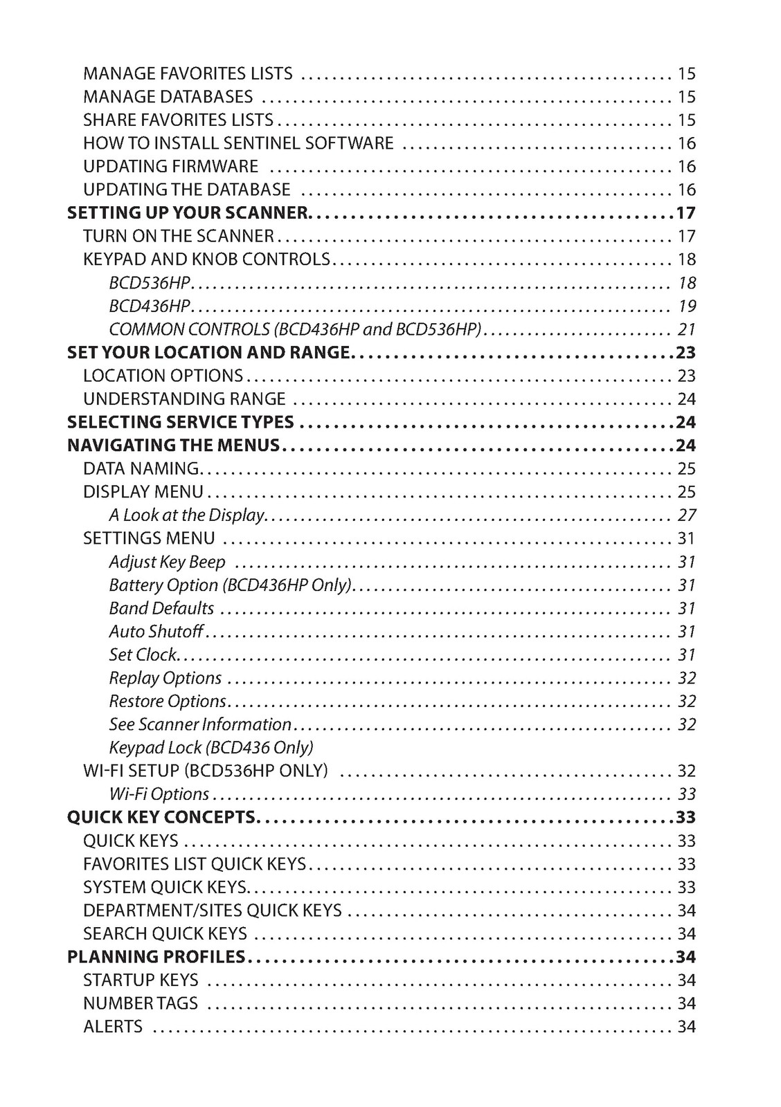 Uniden BCD436HP and BCD536HP User Operators Manual OWNERS Guide 106 PGS