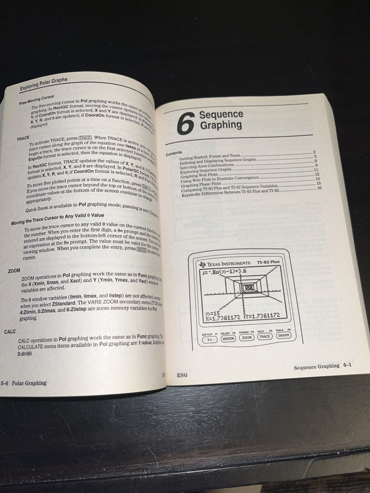 Texas Instruments TI-83 Plus Paperback Manual 1999 (Calculator Manual only)