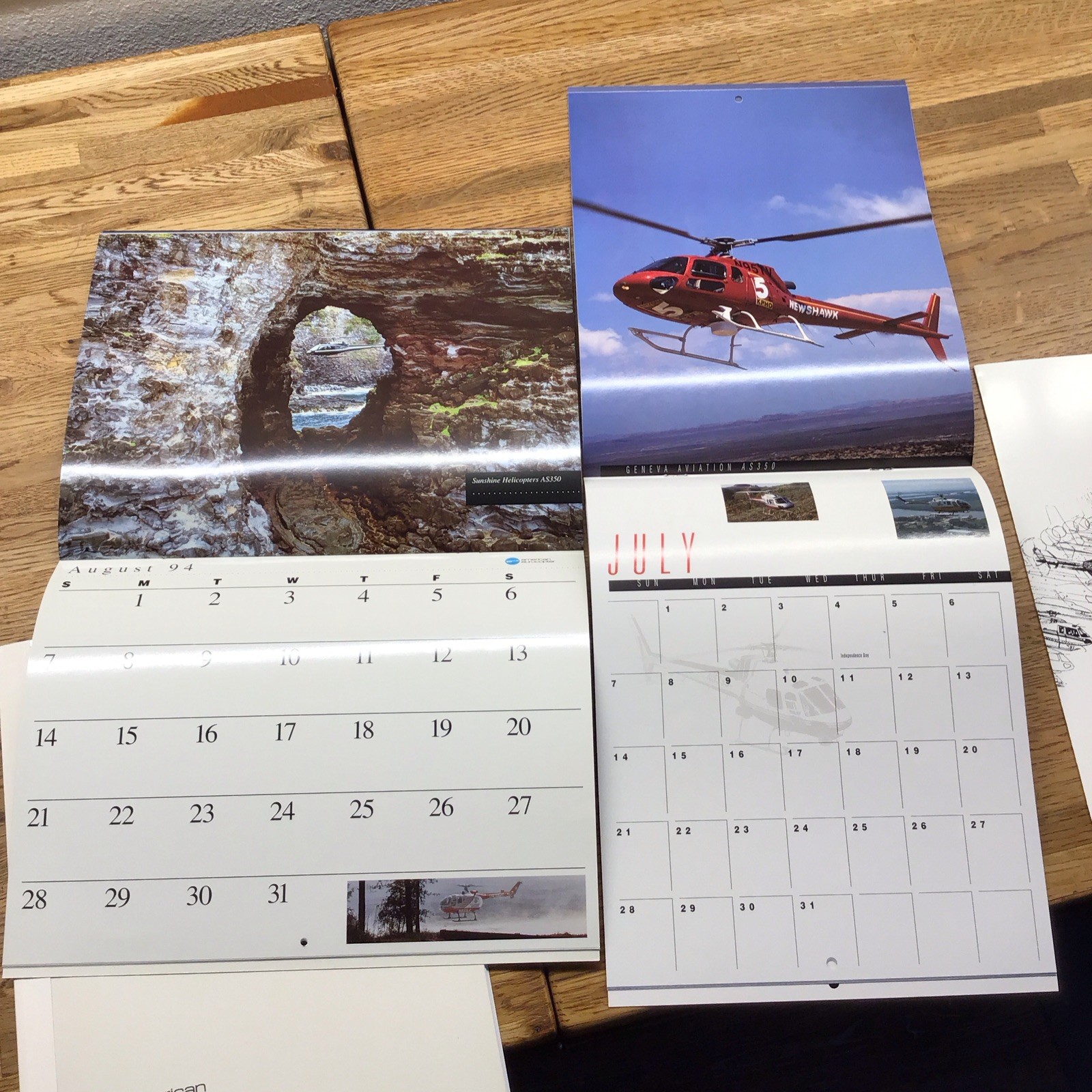 EUROCOPTER Helicopter Calendar Ec130 Ec135 BO105 – Photos SPECS Manual – MM6.48