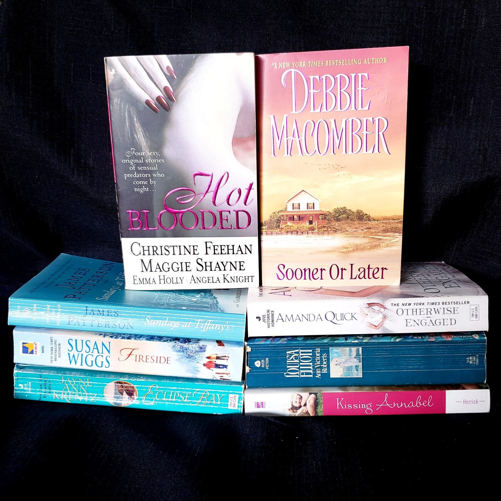 Lot Of 8 Books Romance Fiction Novels Miscellaneous Authors Paperbacks Womans