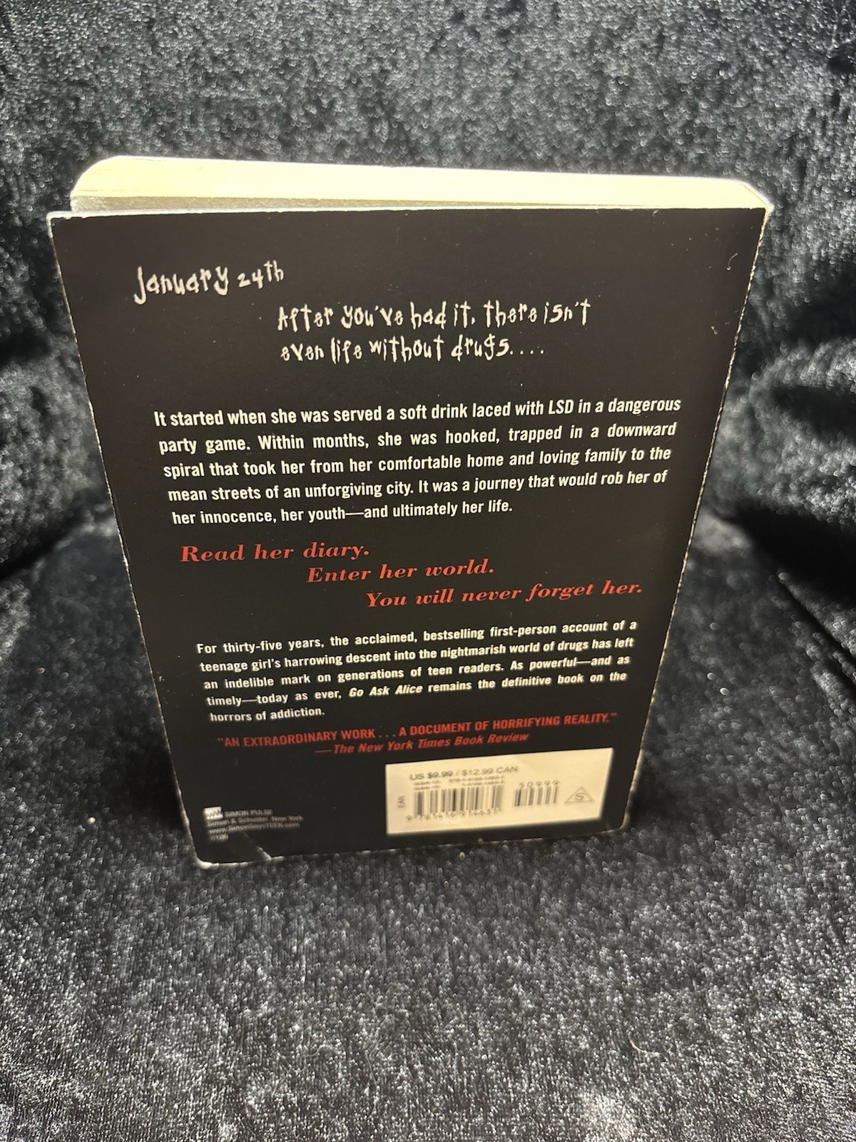 Anonymous Go Ask Alice Paperback Young Adult Fiction Novel Drugs Simon Pulse