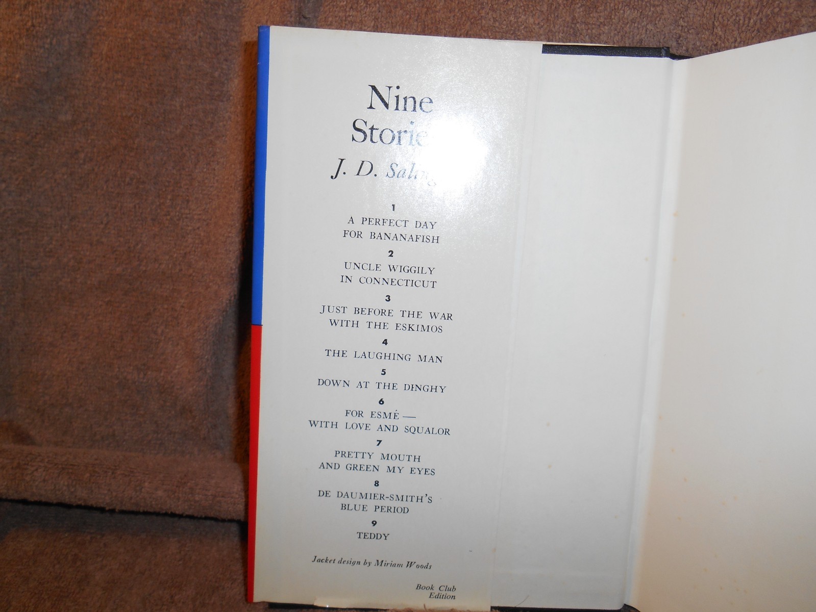 Nine Stories by J. D. Salinger Hardcover Reissue Edition Fiction,