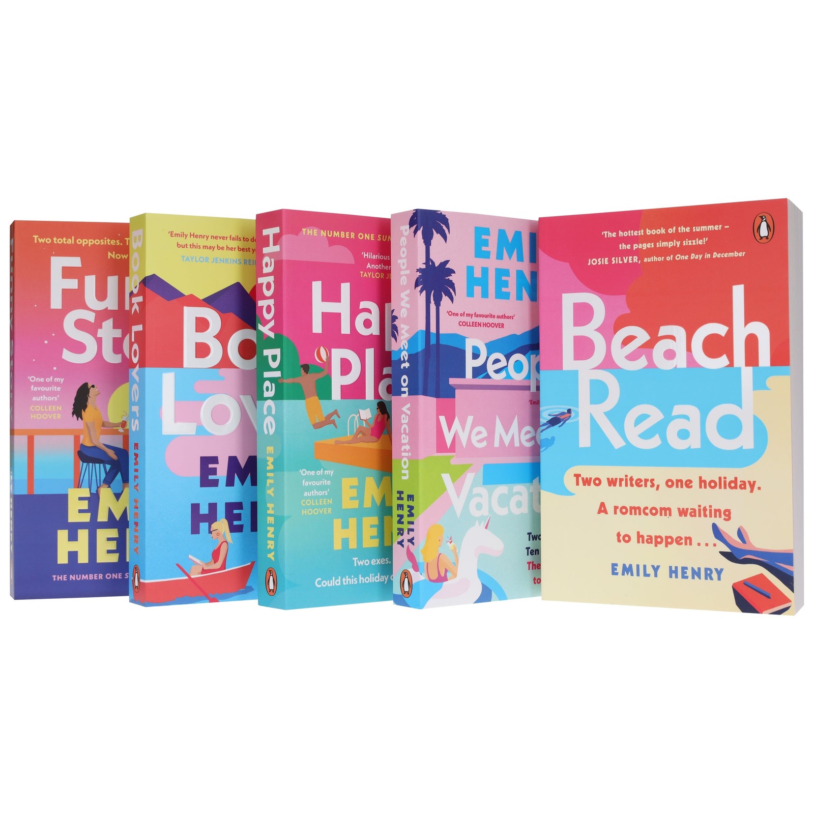 Beach Read Collection By Emily Henry: 5 Books Set – Fiction – Paperback