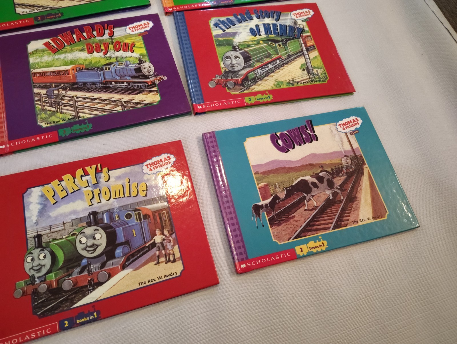 12 THOMAS THE TANK ENGINE & FRIENDS Club 2 Books in 1 Awdry Scholastic HC Lot