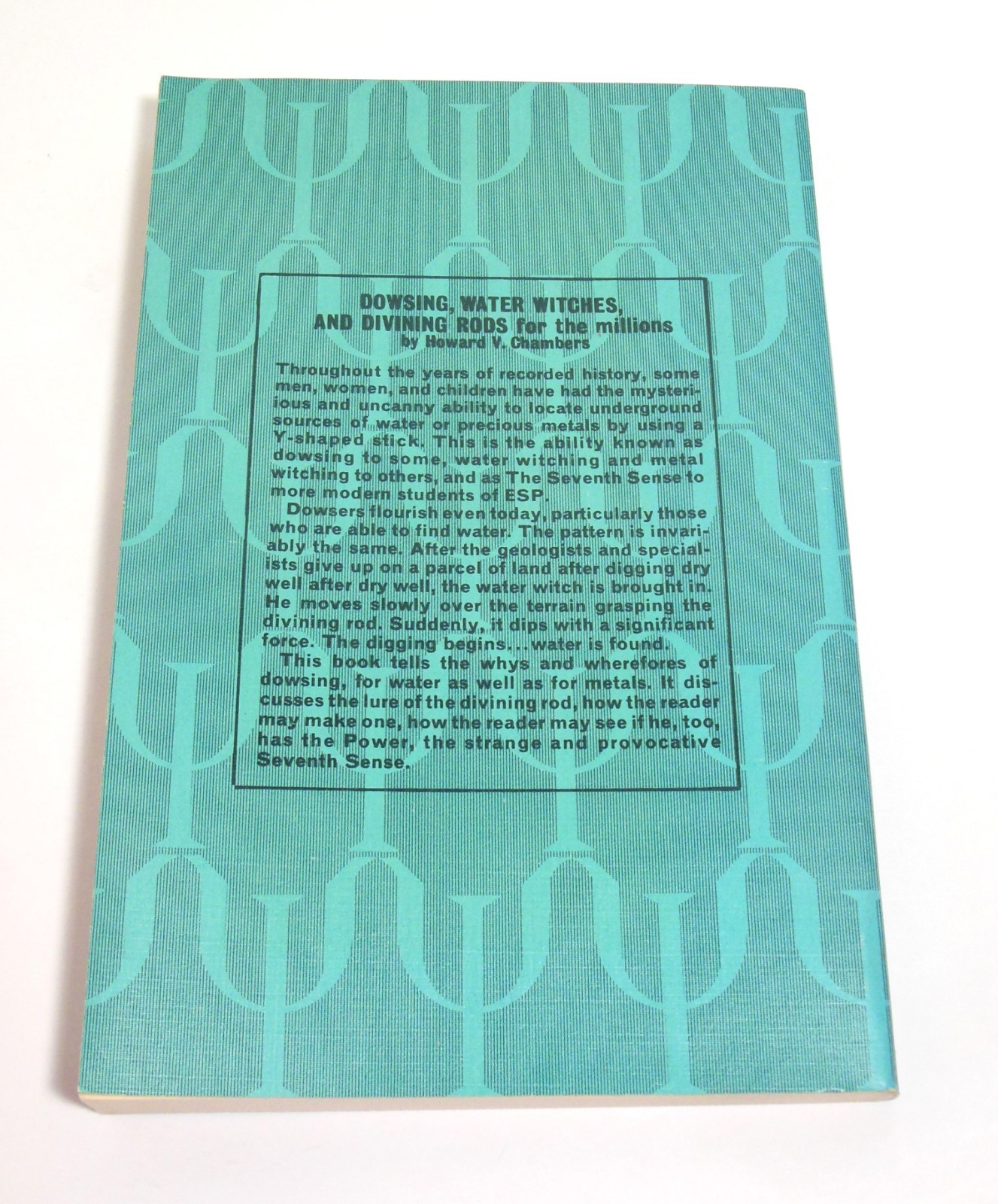 Dowsing Water Witches and Diving Rods for the Millions 1969 1st Howard Chambers