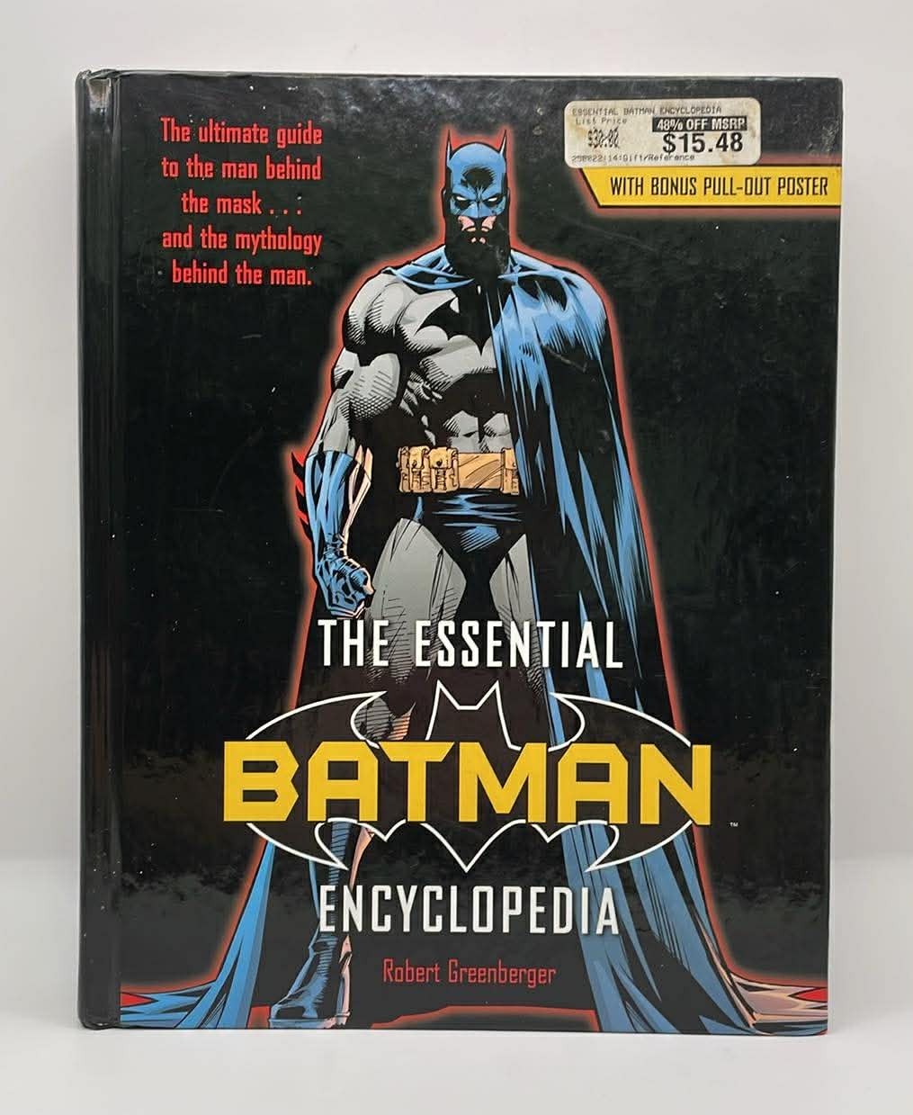 The Essential Batman Encyclopedia by Robert Greenberger Hardcover w/poster(B247)