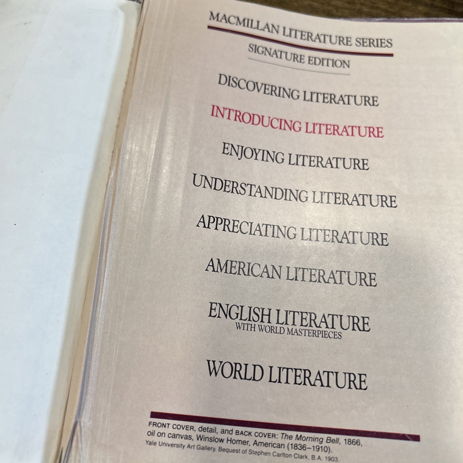 INTRODUCING LITERATURE By Macmillian – Hardcover