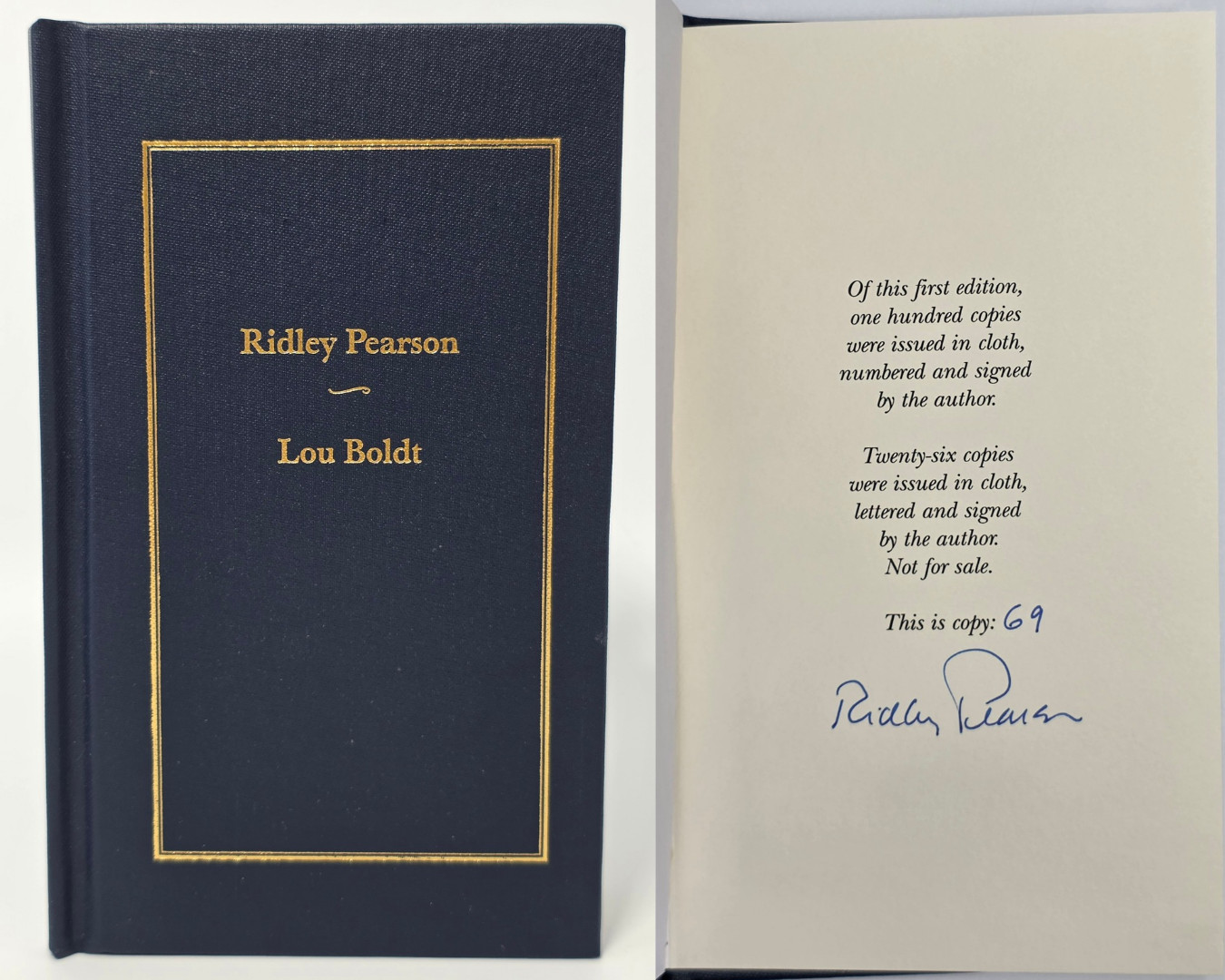 Ridley Pearson SIGNED “Lou Boldt” Mysterious Profile 1st Ed. Limited #69