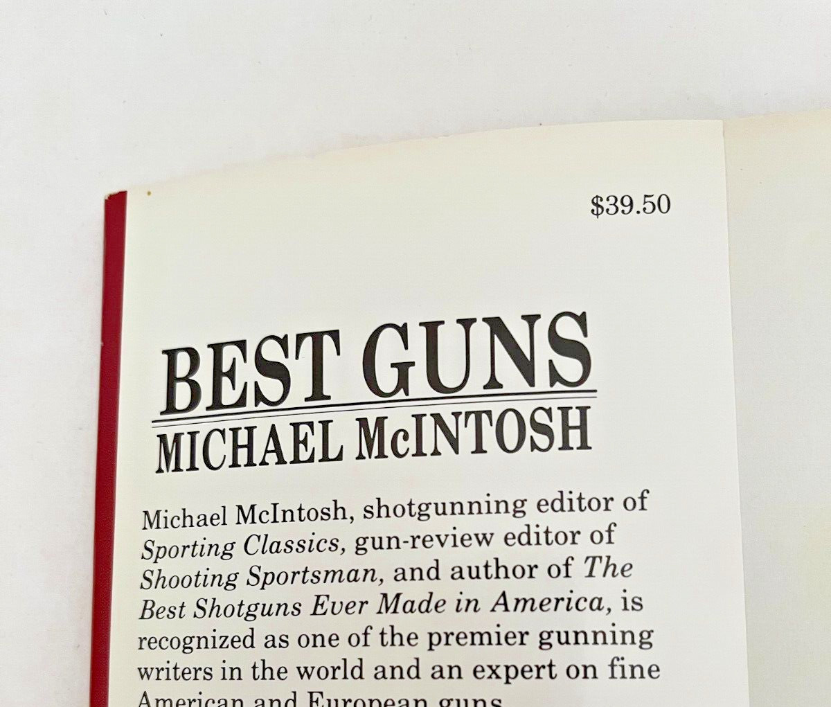 Best Guns by Michael McIntosh 1989 Hardcover