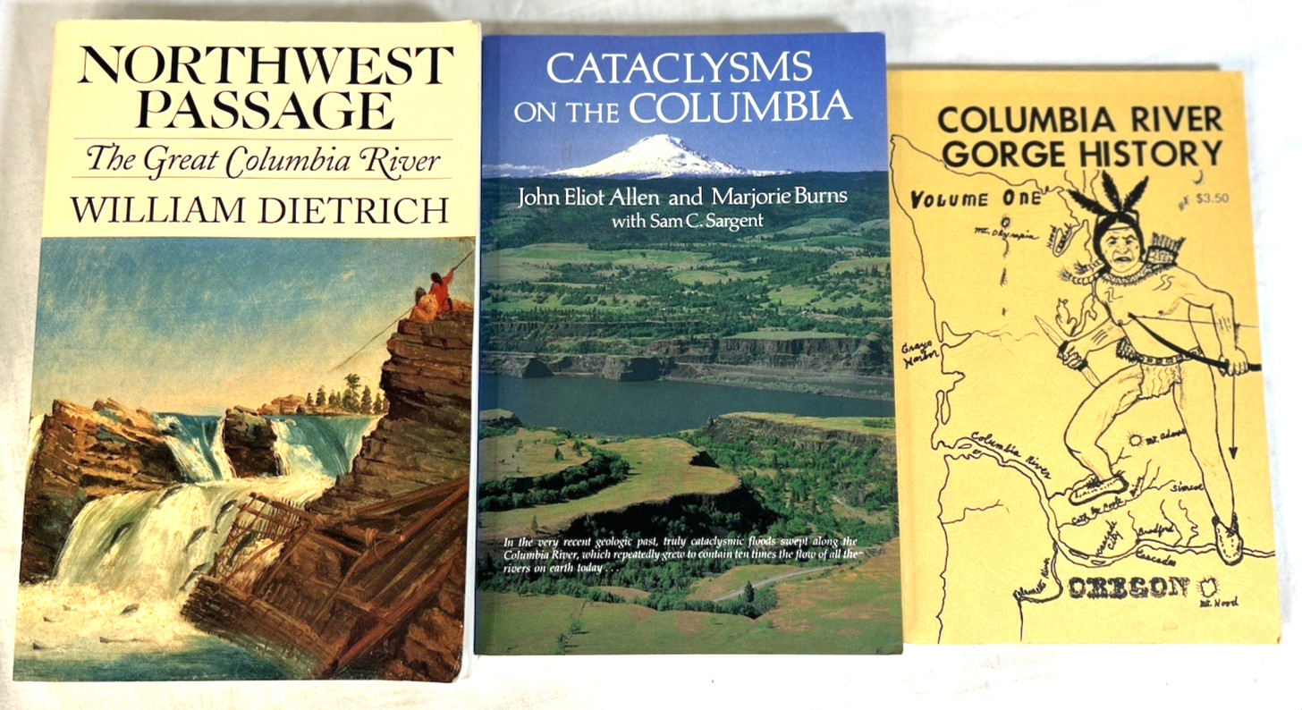 Lot Of 3 Oregon Columbia River History Northwest Passage Cataclysms PB Books