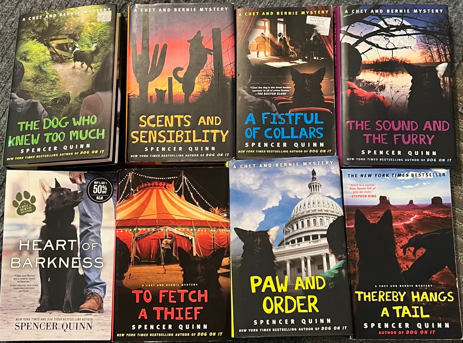 New Chet and Bernie Mystery Lot by Spencer Quinn- 8 books