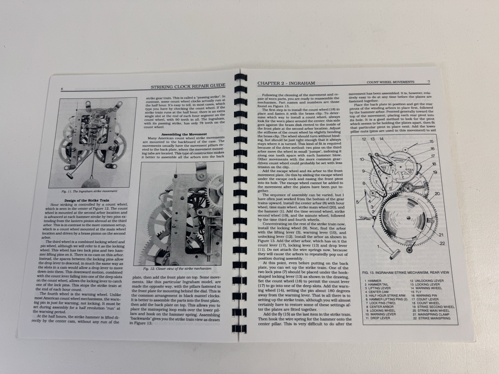 STRIKING CLOCK REPAIR GUIDE Steven G Conover Comb-Bound 1st/2nd Softcover 1996
