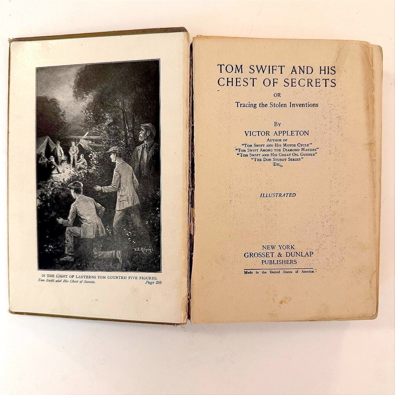 Tom Swift Chest of Secrets 1925 Grosset & Dunlap HC Victor Appleton Vintage Book
