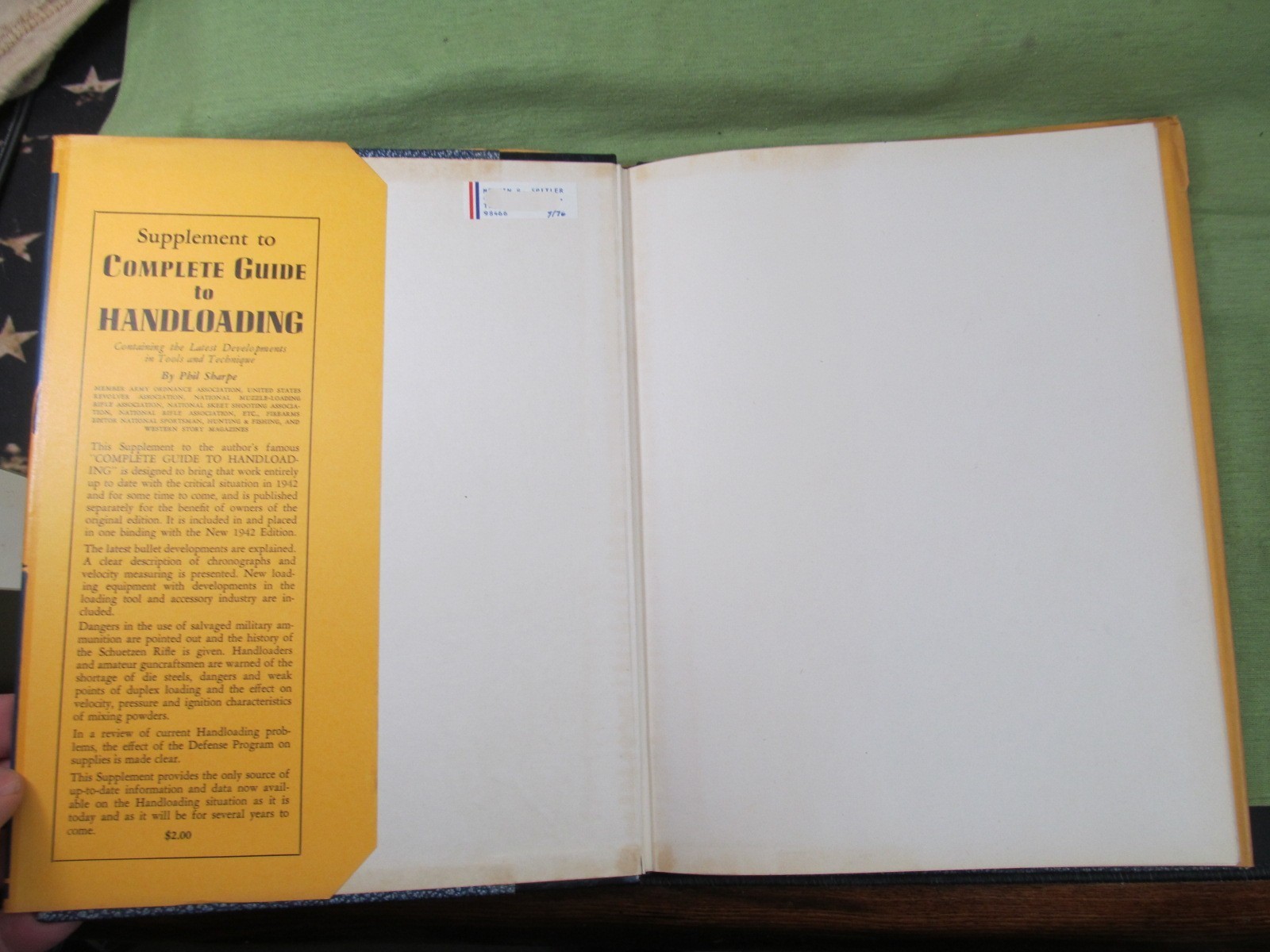 Complete Guide to Handloading 1937 1st Ed Signed w/1942 Supplement – Phil Sharpe