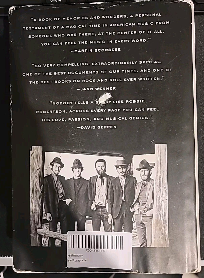 Robbie Robertson – Testimony ( 2016, Crown/Archetype ) Hardback – The Band