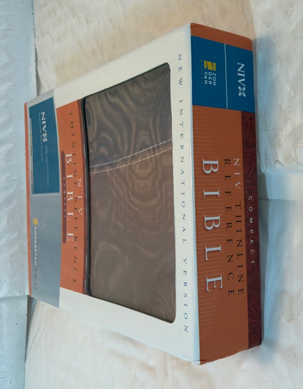 NIV 1984 Compact Thinline Reference Bible *6.3pt* Burgundy/Tan LS *NEW!!