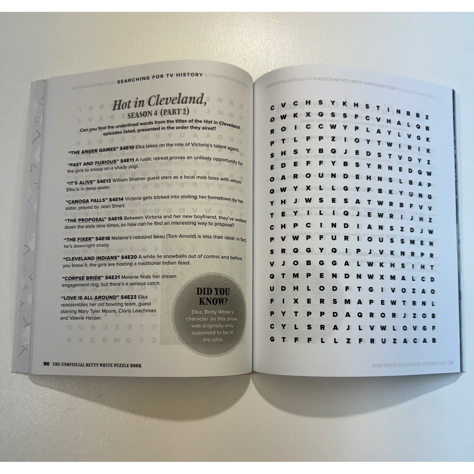 Betty White Puzzle Book – Word Searches – Crosswords – 192 pages