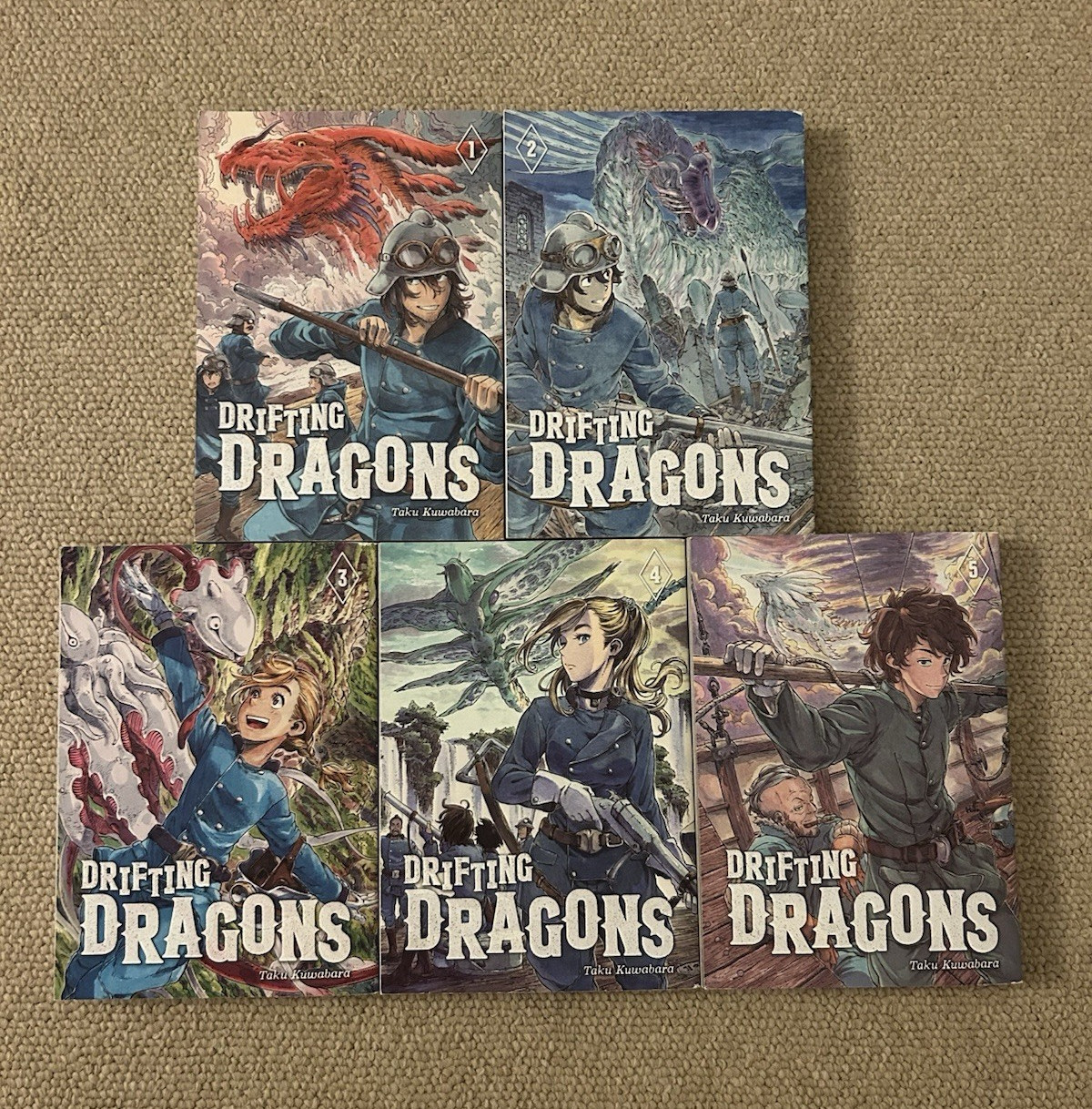 Drifting Dragons Manga Lot Vol 1-5 Paperback English Kodansha Comics