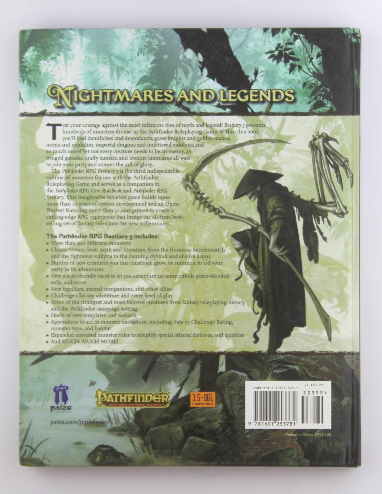 Pathfinder Roleplaying Game: Bestiary 3 Bulmahn, Jason Paizo Inc.