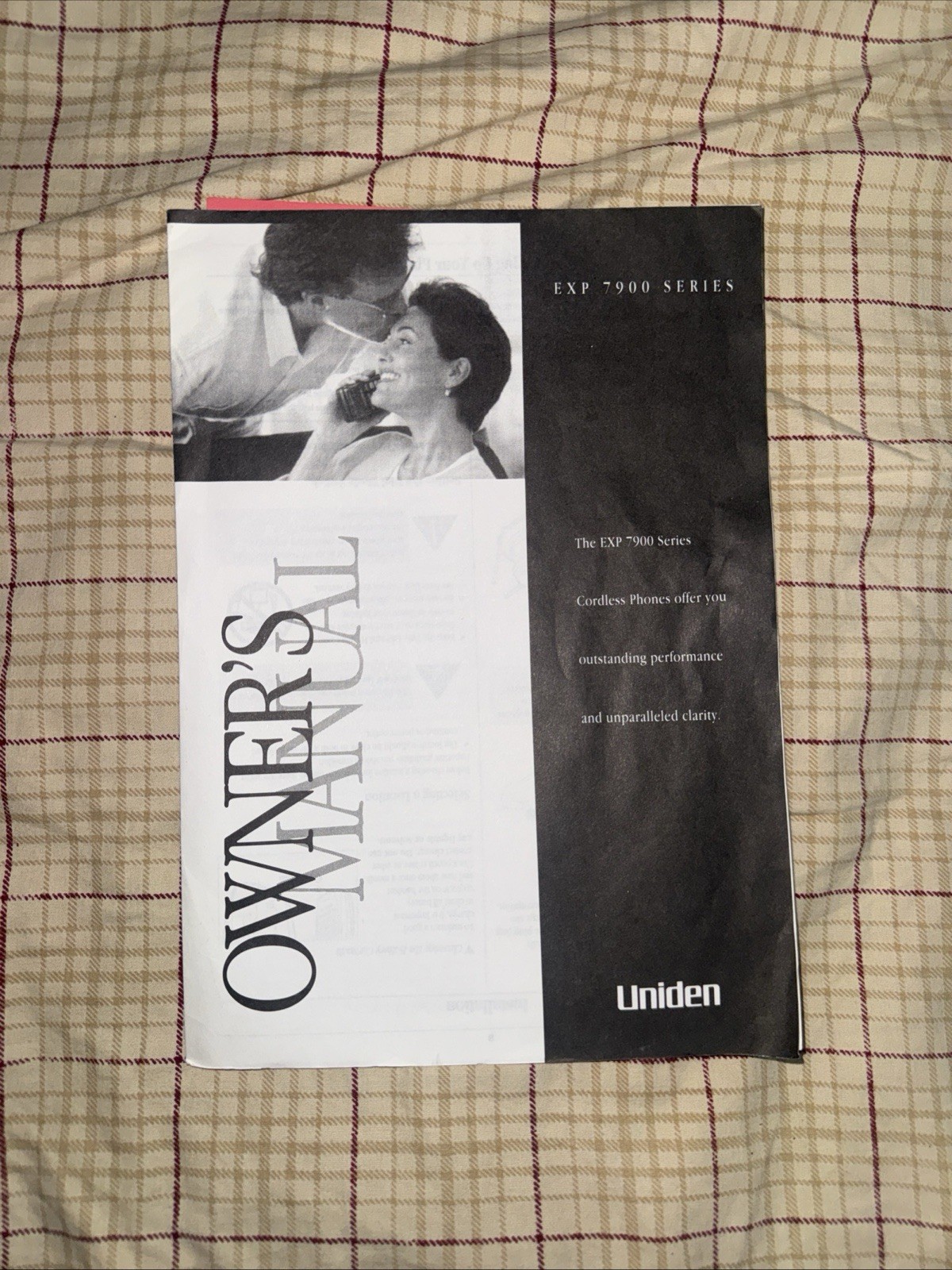 Uniden Owners Manual EXI 7900 900 MHz Cordless Phone MANUAL ONLY (HOME76)