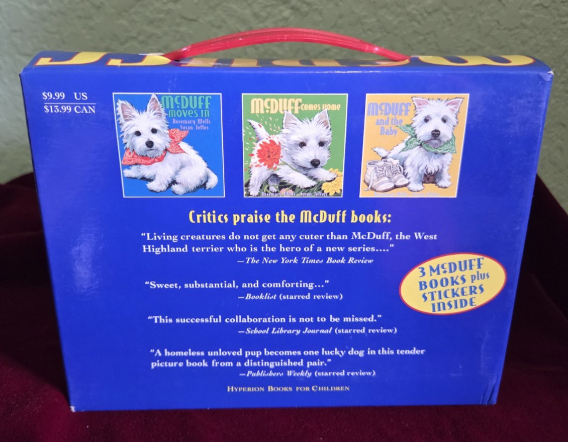 McDuff & Friends Board Book Boxed Set Rosemary Wells Susan Jeffers w/ Stickers