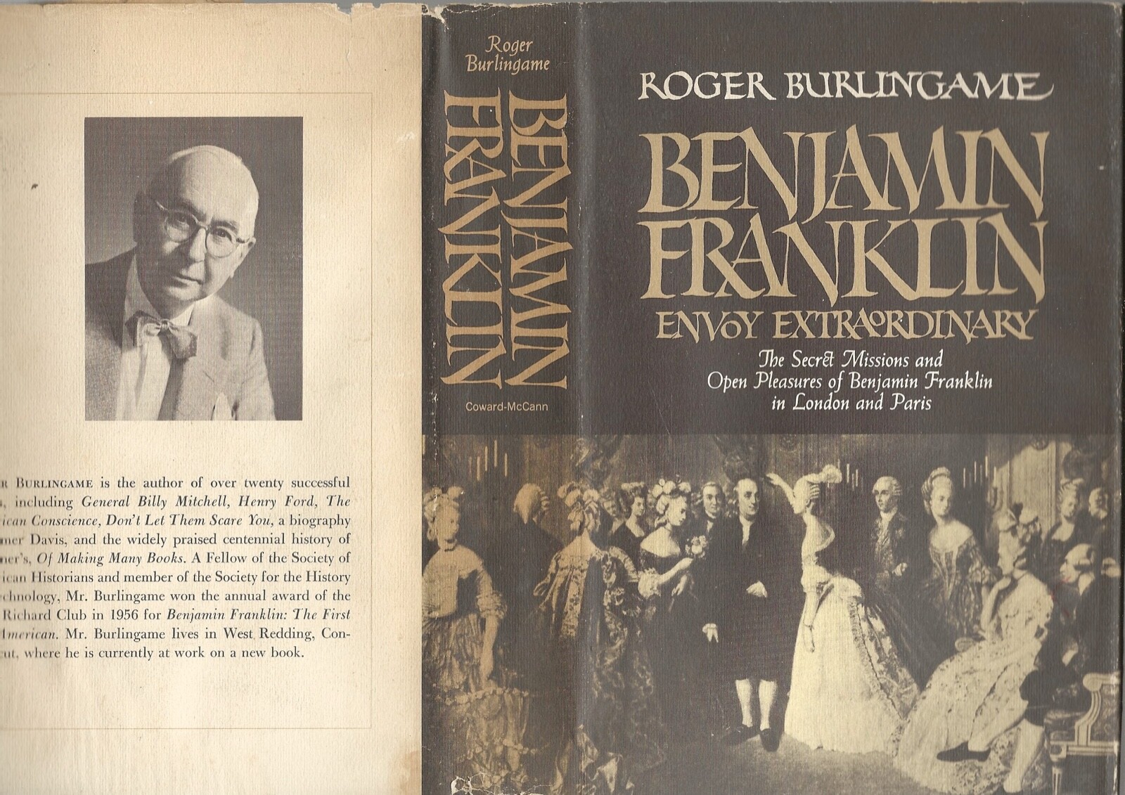 BENJAMIN FRANKLIN, Envoy Extraordinary by Roger Burlingame (1967 First, HC/DJ)