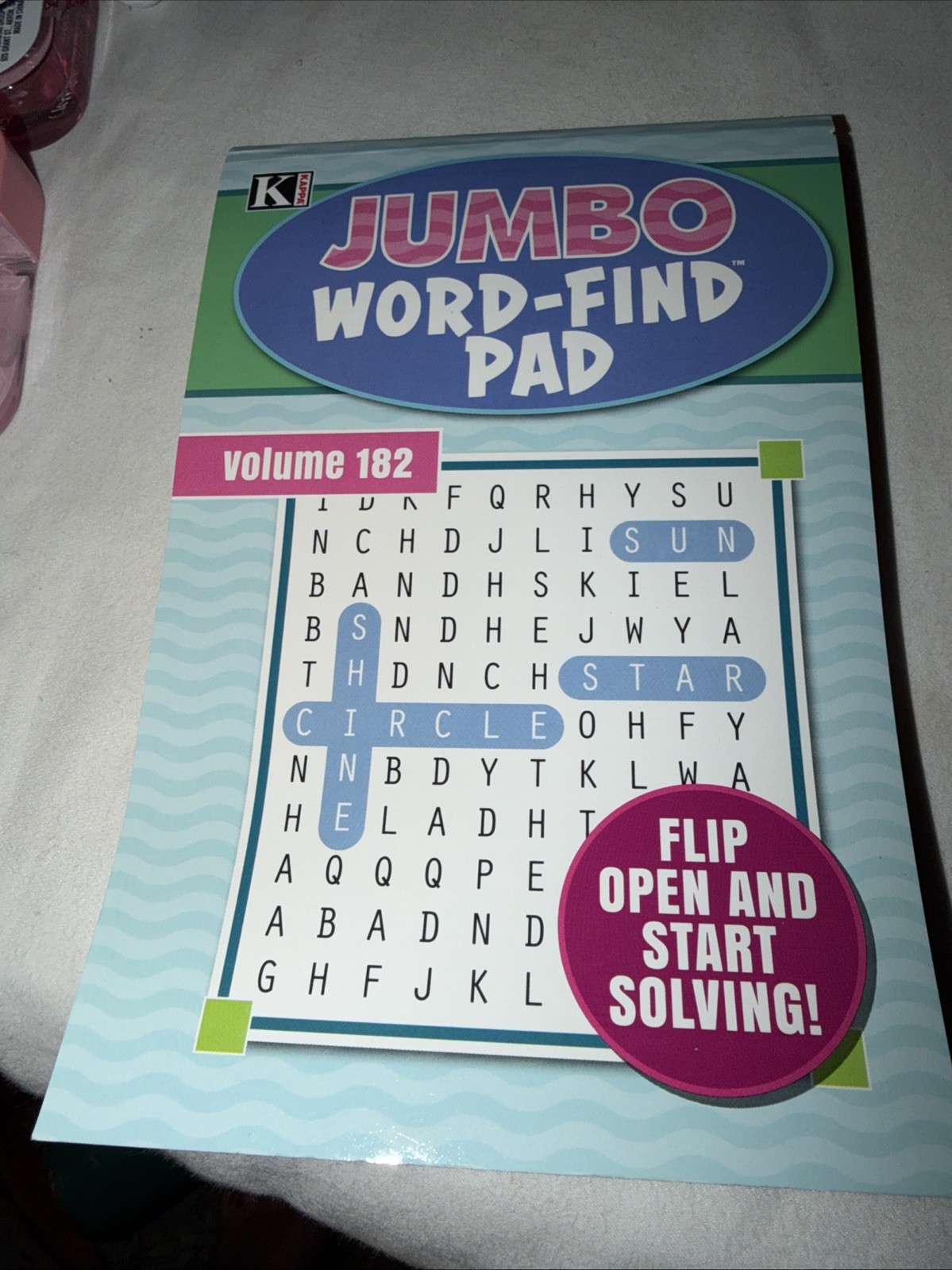 KAPPA Word-Find Pocket Puzzle Volume 182 Pages 162 W/ 73 Puzzles Large Print NEW