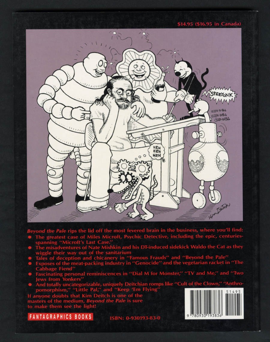 Kim Deitch SIGNED AUTOGRAPHED Beyond The Pale SC + SKETCH 1st Ed 1st Pr Comic