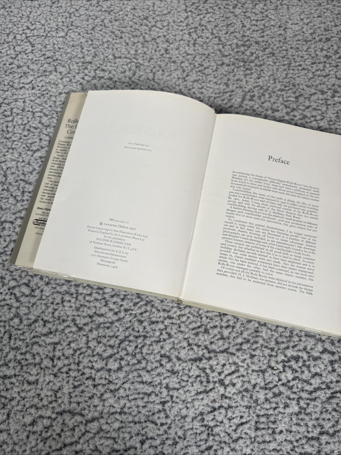 Rolls-Royce: The Elegance Continues, 1946-71 by Dalton, Lawrence Hardback – MINT